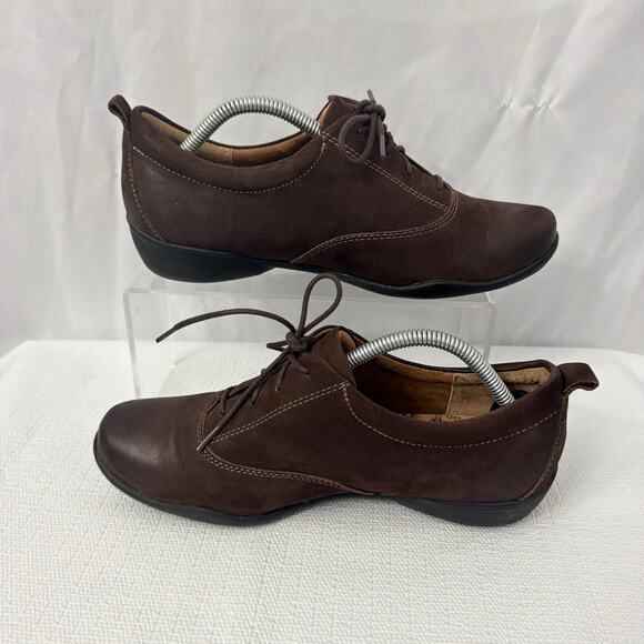 Taos Shoes Womens Size 8 Wide Getaway Lace Up Oxford Brown Leather - Picture 7 of 8